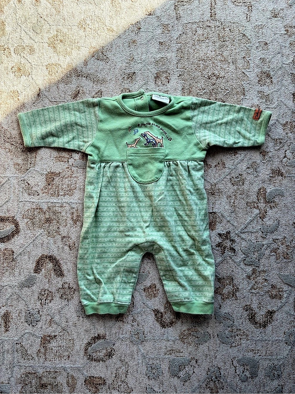 Vintage Y2K Carter’s x John Lennon Embroidered Imagine Lyrics Infant Romper